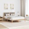 vidaXL Cadre de lit avec t&ecirc;te de lit Taupe 140 x 190 cm Pin massif