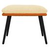vidaXL Chaise de relaxation avec tabouret Cr&egrave;me Tissu