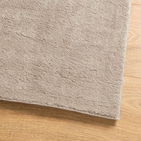 vidaXL Tapis HUARTE &agrave; poils courts doux et lavable sable 80x250 cm