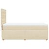 vidaXL Sommier &agrave; lattes de lit avec matelas Cr&egrave;me 90x200 cm Tissu