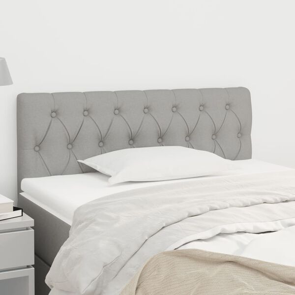 vidaXL T&ecirc;te de lit Gris clair 90x7x78/88 cm Tissu