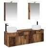 vidaXL Ensemble d'armoire de salle de bain 5 pc Bois ancien