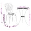vidaXL Ensemble bistro de jardin 3 pcs Noir Aluminium