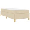 vidaXL Cadre de lit avec matelas Cr&egrave;me 100 x 200 cm tissu