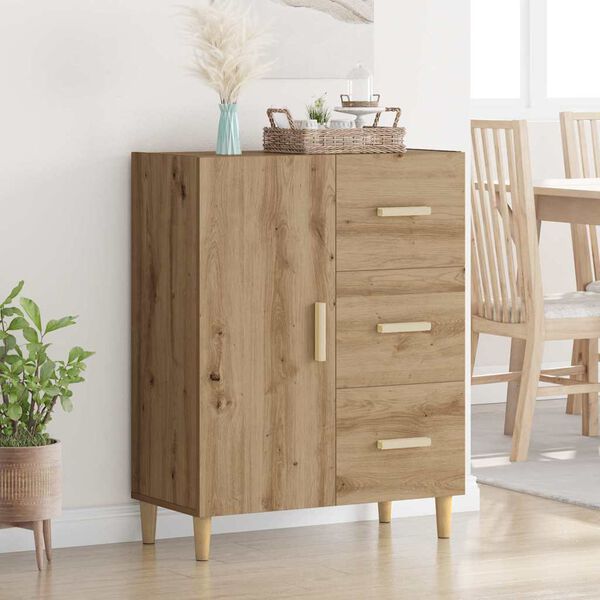 vidaXL Buffet Ch&ecirc;ne artisanal 34 x 69,5 x 90 cm Bois d'ing&eacute;nierie