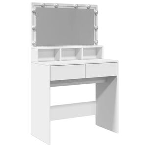 vidaXL Coiffeuse avec LED blanc 80x41x134,5 cm