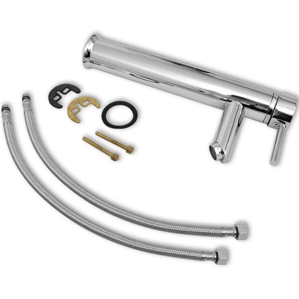 vidaXL Mitigeurs de salle de bain 2 pcs Chrome