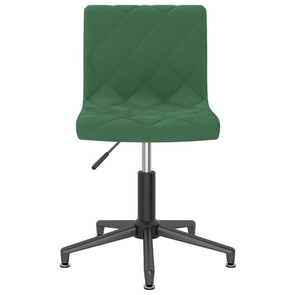 vidaXL Chaises pivotantes &agrave; manger lot de 2 vert fonc&eacute; velours