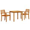 vidaXL Ensemble de salle &agrave; manger pour jardin 3 pc Marron