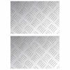 vidaXL Nez de marche 2 pc 30 x 20 cm Argent&eacute; Aluminium Rectangulaire