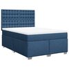 vidaXL Sommier &agrave; lattes de lit avec matelas Bleu 140x200 cm Tissu
