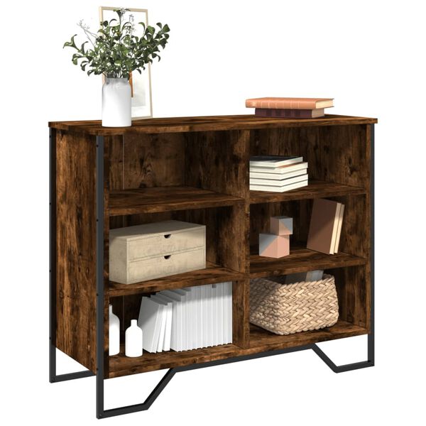 vidaXL Buffet ch&ecirc;ne fum&eacute; 91x35,5x74,5 cm bois d'ing&eacute;nierie