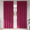 vidaXL Rideaux occultants avec anneaux 2 pcs Bordeaux 260 x 140 cm