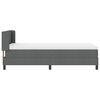 vidaXL Lit &agrave; ressorts avec matelas Gris fonc&eacute; 200 x 90 cm Polyester