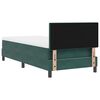 vidaXL Lit &agrave; ressort LED avec matelas Vert fonc&eacute; 90 x 190 cm Velours