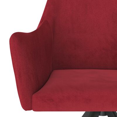 323088 vidaXL Dining Chairs 2 pcs Wine Red Velvet