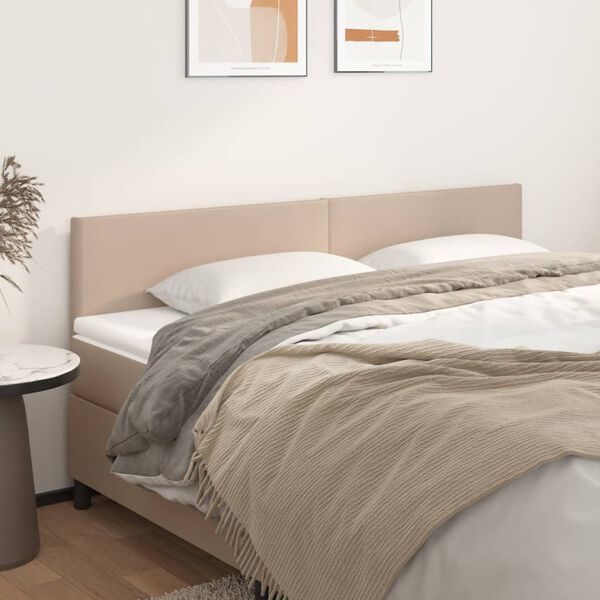 vidaXL T&ecirc;tes de lit Cappuccino 160x5x78/88 cm Similicuir