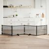 vidaXL Barri&egrave;re pour chiens avec porte 4 panneaux bois de sapin massif