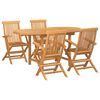 vidaXL Ensemble de salle &agrave; manger pour jardin 5 pcs Marron