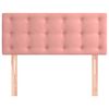vidaXL Tête de lit Rose 100x5x78/88 cm Velours