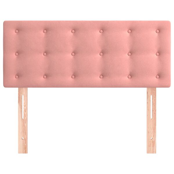 vidaXL Tête de lit Rose 100x5x78/88 cm Velours