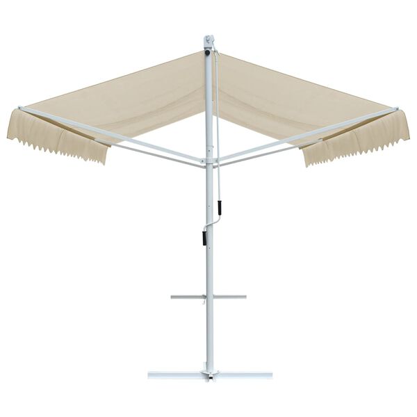 vidaXL Auvent sur pied 500 x 300 cm Cr&egrave;me