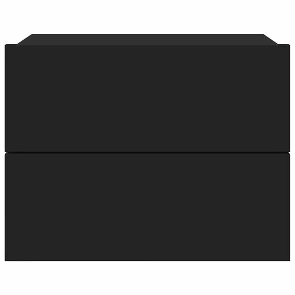 vidaXL Tables de chevet 2 pcs Noir 40x30x30 cm Bois d'ingénierie