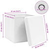 vidaXL Bo&icirc;tes de rangement avec couvercle 10pcs Blanc 32x32x32cm Tissu