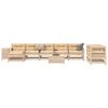 vidaXL Salon de jardin 10 pcs bois de pin massif