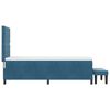 vidaXL Lit &agrave; ressorts avec matelas Bleu fonc&eacute; 80 x 200 cm Velours