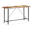 vidaXL Table de bar 180x70x107 cm Bois de r&eacute;cup&eacute;ration solide