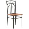 vidaXL Chaises &agrave; manger lot de 2 marron MDF