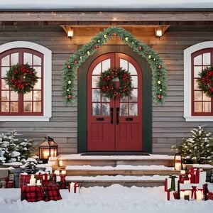 vidaXL Guirlande de No&euml;l d&eacute;cor&eacute;e avec boules et lumi&egrave;res LED 5 m