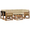 vidaXL Ensemble de canap&eacute;s d'ext&eacute;rieur 7 pcs Naturel et Beige