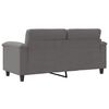 vidaXL Canap&eacute; &agrave; 2 places Gris fonc&eacute; 140 cm Tissu microfibre