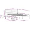 vidaXL Cadre de lit sans matelas cire marron 140x200cm bois pin massif