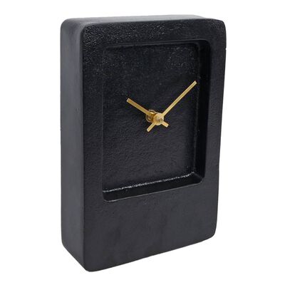 Gifts Amsterdam Horloge de bureau Aluminium Noir 14,5x5x21,5 cm