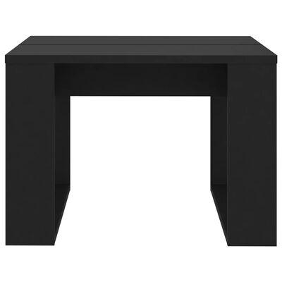vidaXL Table d'appoint Noir 50x50x35 cm Bois d’ingénierie
