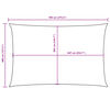 vidaXL Voile de parasol tissu oxford rectangulaire 4x7 m marron