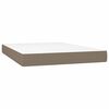 vidaXL Sommier &agrave; lattes de lit avec matelas Taupe 140x200 cm Tissu
