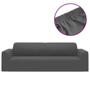 vidaXL Housse extensible de canap&eacute; 2places Anthracite Jersey polyester