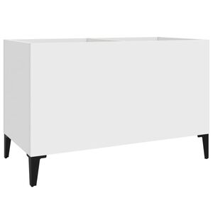 vidaXL Armoire &agrave; disques blanc 74,5x38x48 cm bois d'ing&eacute;nierie