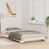 vidaXL Cadre de lit sur&eacute;lev&eacute; Blanc 90 x 220 cm Bois massif en pin