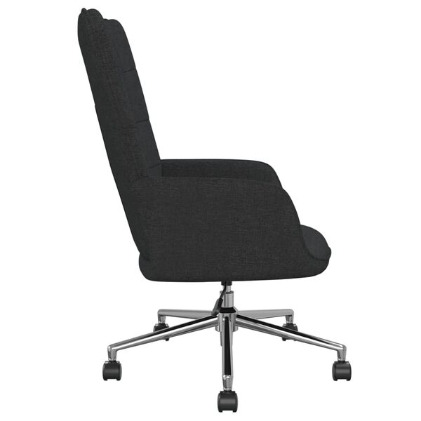 vidaXL Chaise de relaxation Noir Tissu