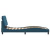 vidaXL Cadre de lit avec LED sans matelas bleu 90x200 cm velours