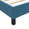 vidaXL Sommier &agrave; lattes de lit et matelas bleu fonc&eacute; 90x210 cm velours