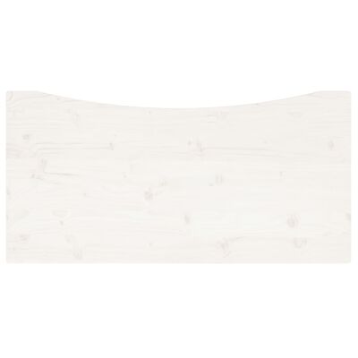 vidaXL Dessus de bureau blanc 110x60x2,5 cm bois massif de pin