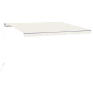 vidaXL Auvent manuel r&eacute;tractable 450x300 cm Cr&egrave;me