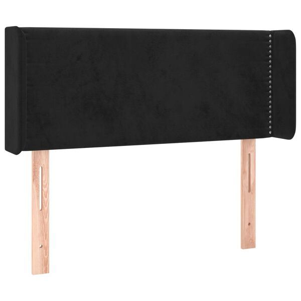 vidaXL T&ecirc;te de lit &agrave; LED Noir 93x16x78/88 cm Velours