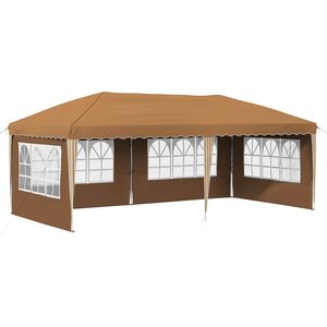 vidaXL Tente de f&ecirc;te pop-up 575 x 289 x 245 cm Beige